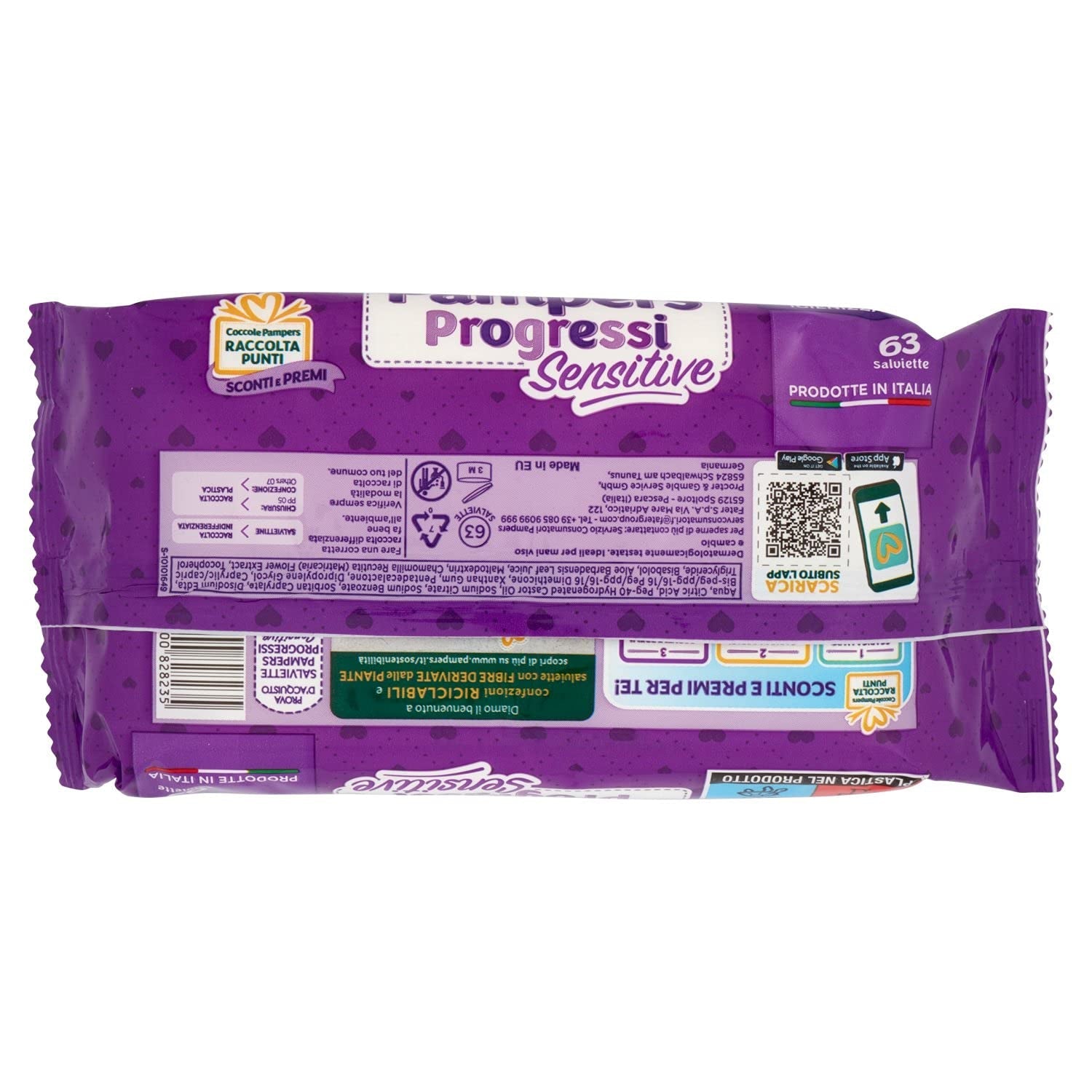 Salviette umidificate PAMPERS Sensen, confezione di ricarica 56