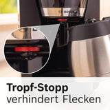 Bosch MyMoment TKA6M273 Macchina per caffè espresso con filtro, caraffa termica da 1 litro, 8-12 tazze, sistema antigoccia, portafiltro rotante, programma di decalcificazione, serbatoio acqua removibile, 1200 Watt, nero opaco