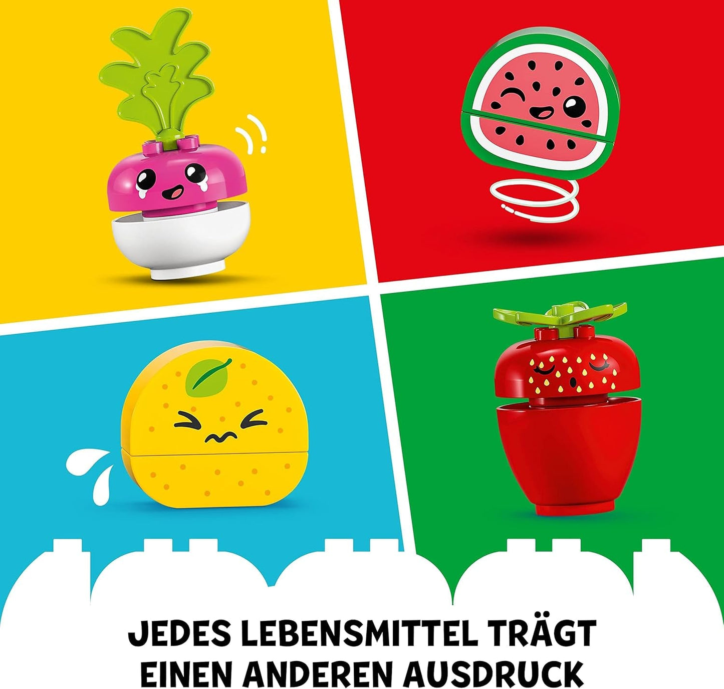 LEGO DUPLO Il mio primo mercato biologico, set negozio di giocattoli per ragazzi e ragazze, giocattolo educativo per bambini a partire da 1,5 anni, accessori per frutta e verdura 10983 Set da costruzione Besuche den LEGO-Store