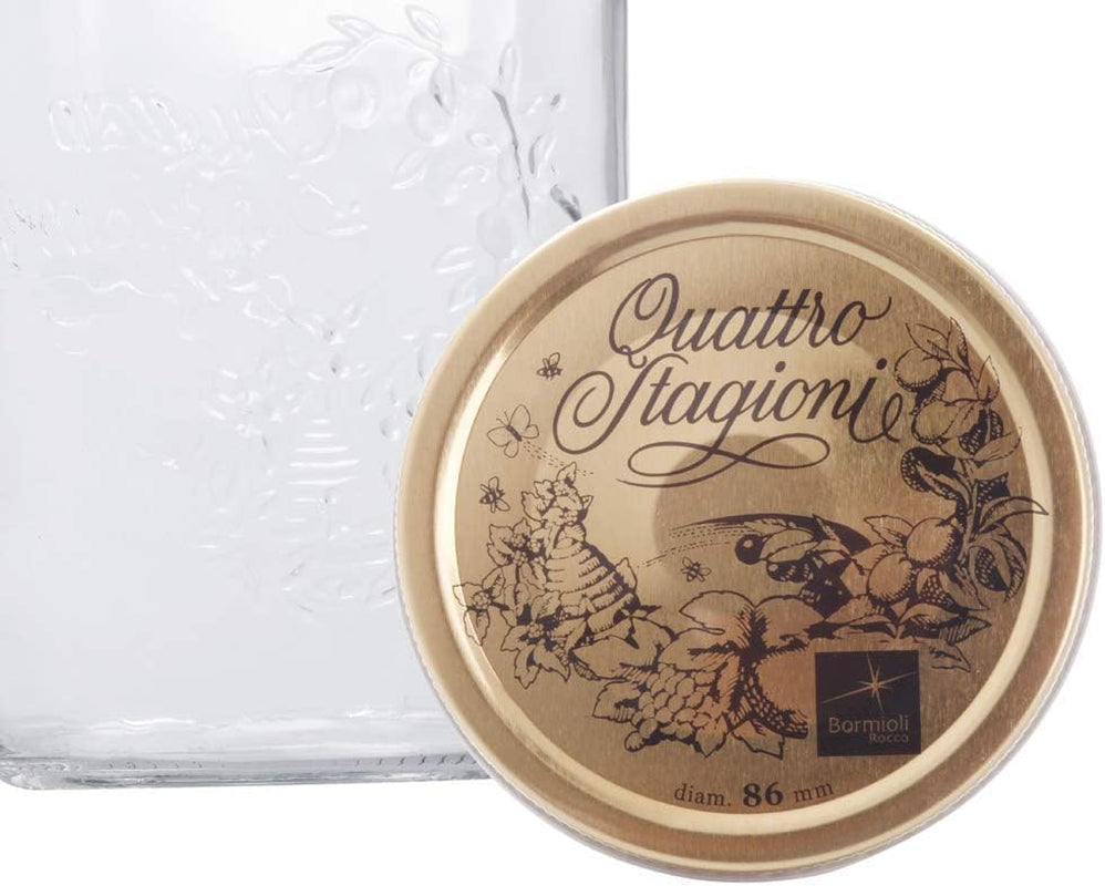 Bormioli QUATTRO STAGIONI barattolo conservazione 1 litro (confezione da 2) Scatole conservazione alimenti Naty Shop