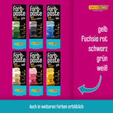 Decocino Pasta colorante liposolubile Set da 6 - 6 x 15 g - Coloranti alimentari in rosso, bianco, verde, giallo, blu e nero, ideali per colorare torte, fondente e creme - Senza azo e glutine