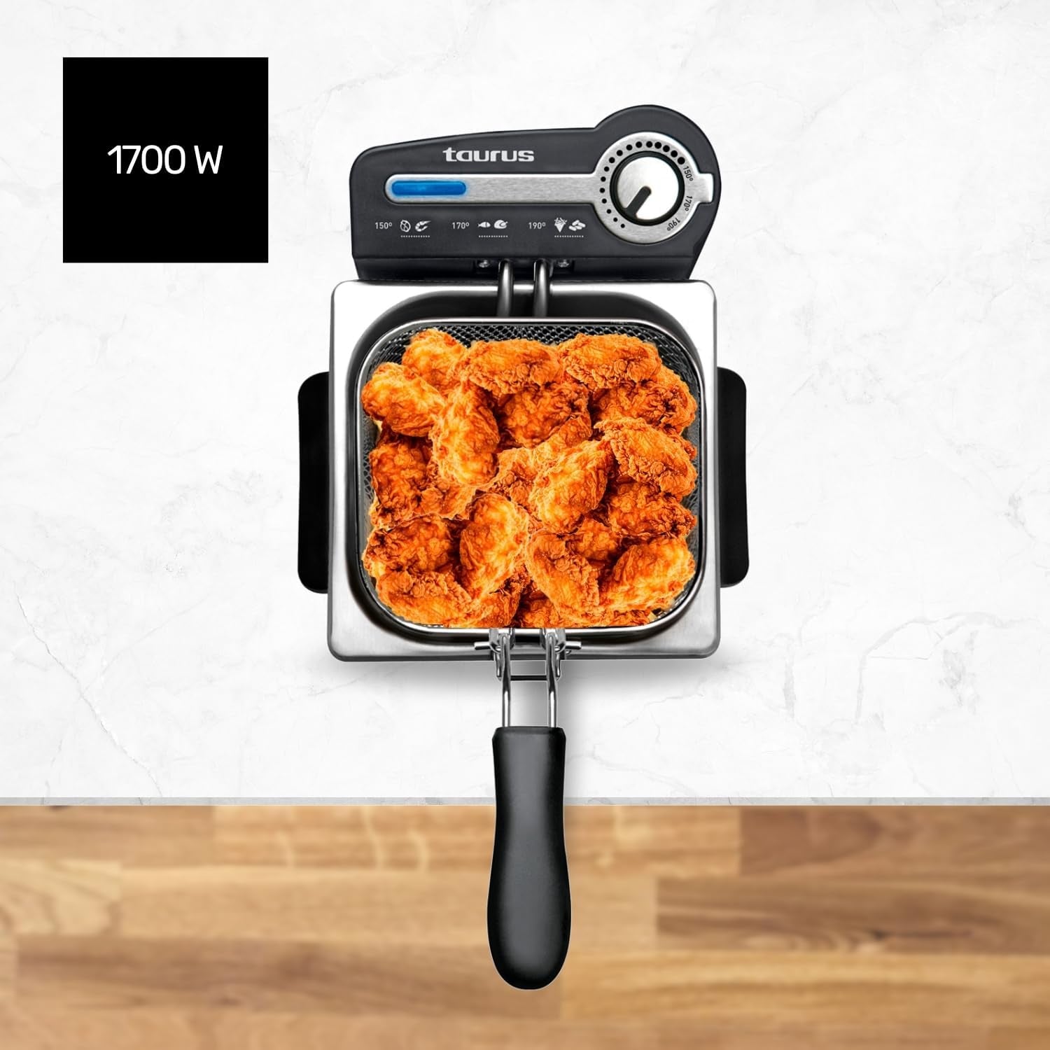 Taurus Professional 2 plus - Friggitrice ad olio, 2 litri, 1700 W, acciaio inox 18/8 Elettrodomestici Naty Shop