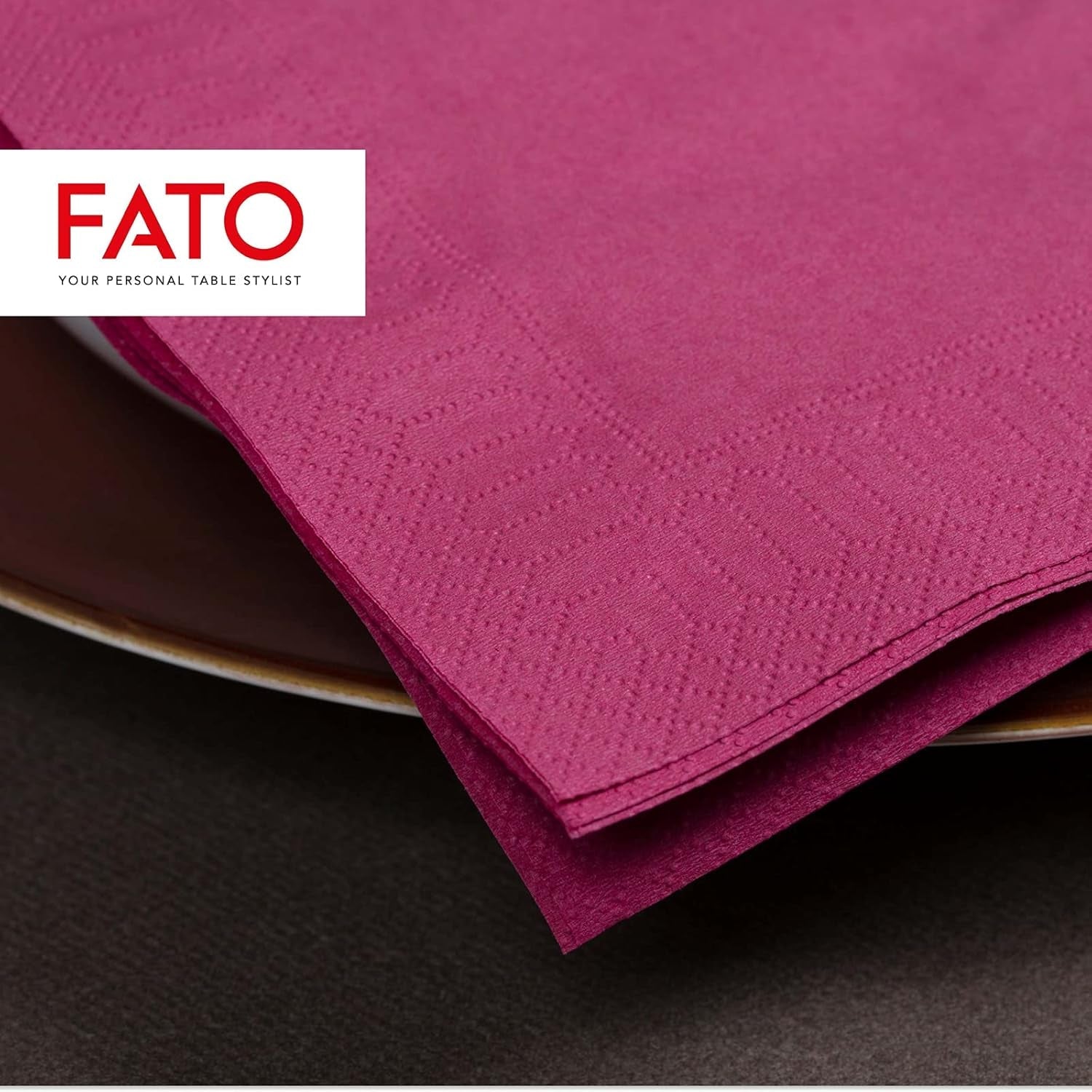 - Tovaglioli di Carta Usa e Getta, Ideali per Aperitivi e Cocktail, Confezione da 100 Tovaglioli, Formato 24X24, 4 Veli, 2 Veli, Colore Bordeaux, Carta 100% Pura Cellulosa, Certificato Fsc