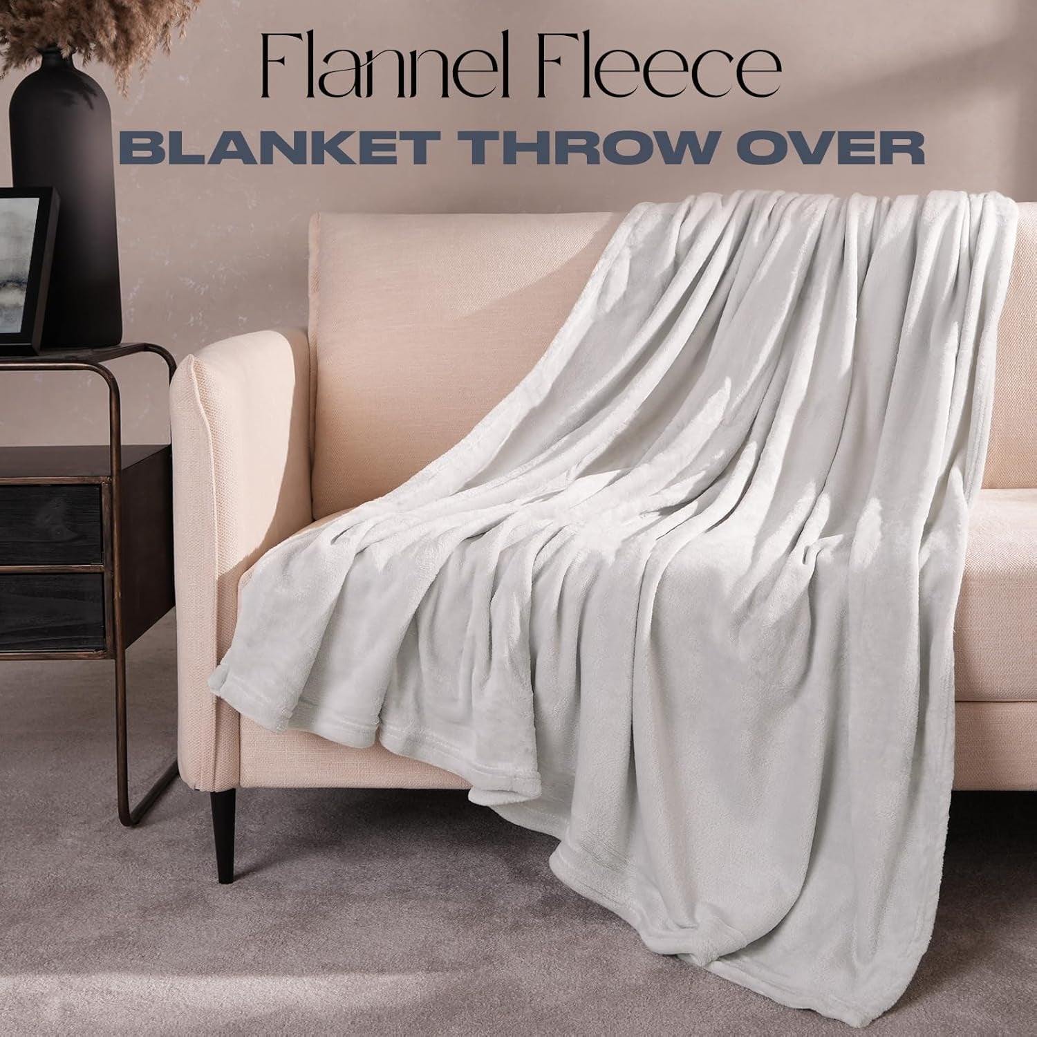 Copriletto in pile ultra morbido Brentford, grigio argento, matrimoniale grande - Letti e coperte 150 x 200 cm Beuche den Brentfords-Store