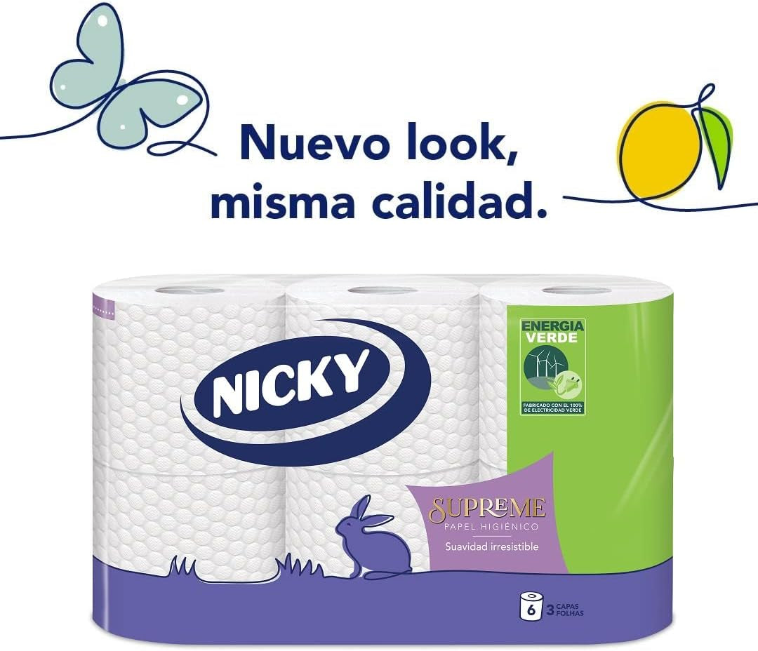 Carta igienica Supreme, 42 rotoli, 3 strati, 160 servizi per rotolo, Scorrevolezza irresistibile, Confezione facile da aprire, Carta certificata 100% Fsc