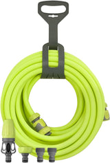 Set tubo da giardino a collegamento rapido, 1/2 pollice x 50 piedi, resistente, leggero, sicuro per l'acqua potabile - hfzg12050qn