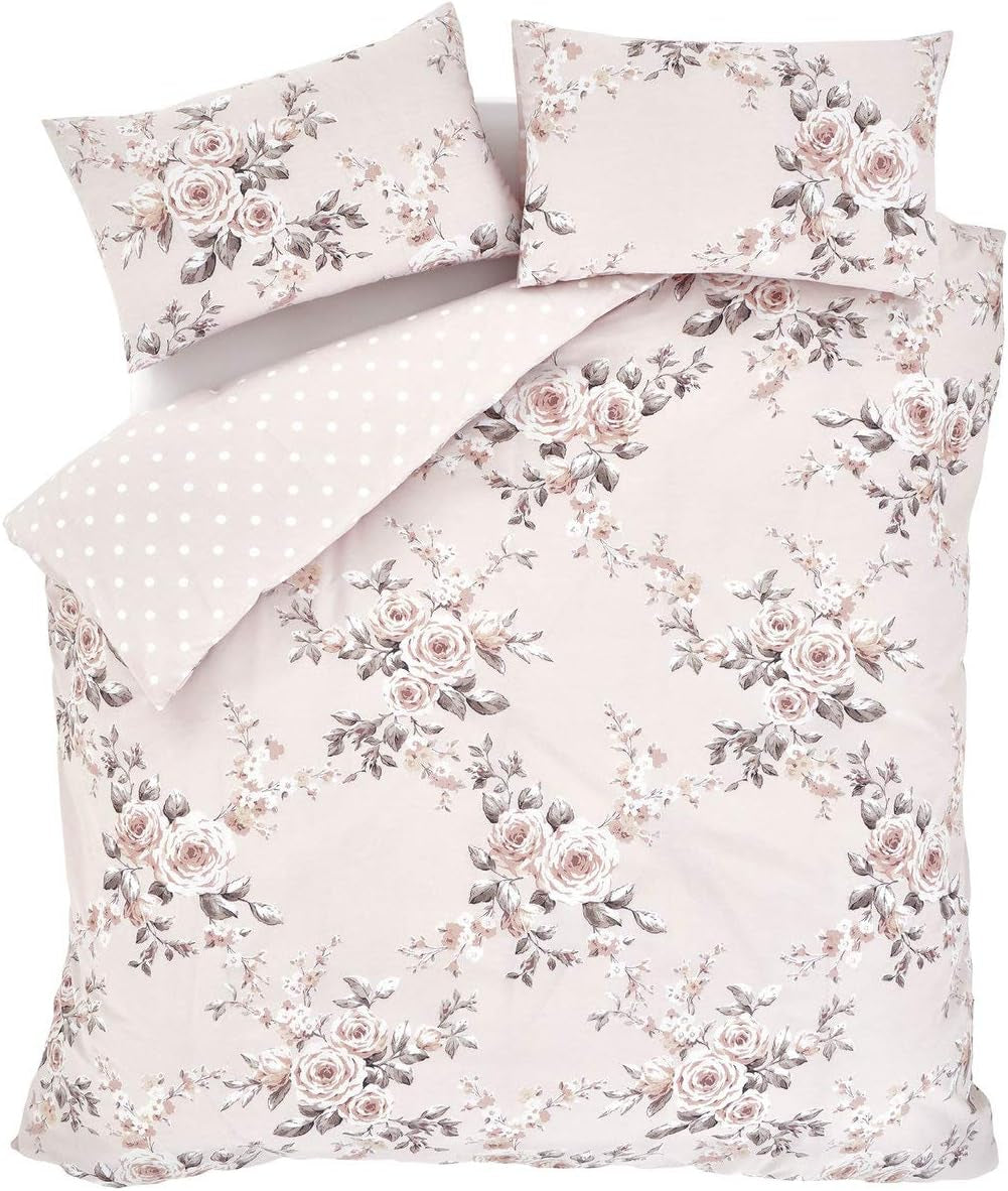 Catherine Lansfield Copriletto Canterbury, facile manutenzione, Blush, copriletto - 220X230Cm Letti e coperte Catherine Lansfield