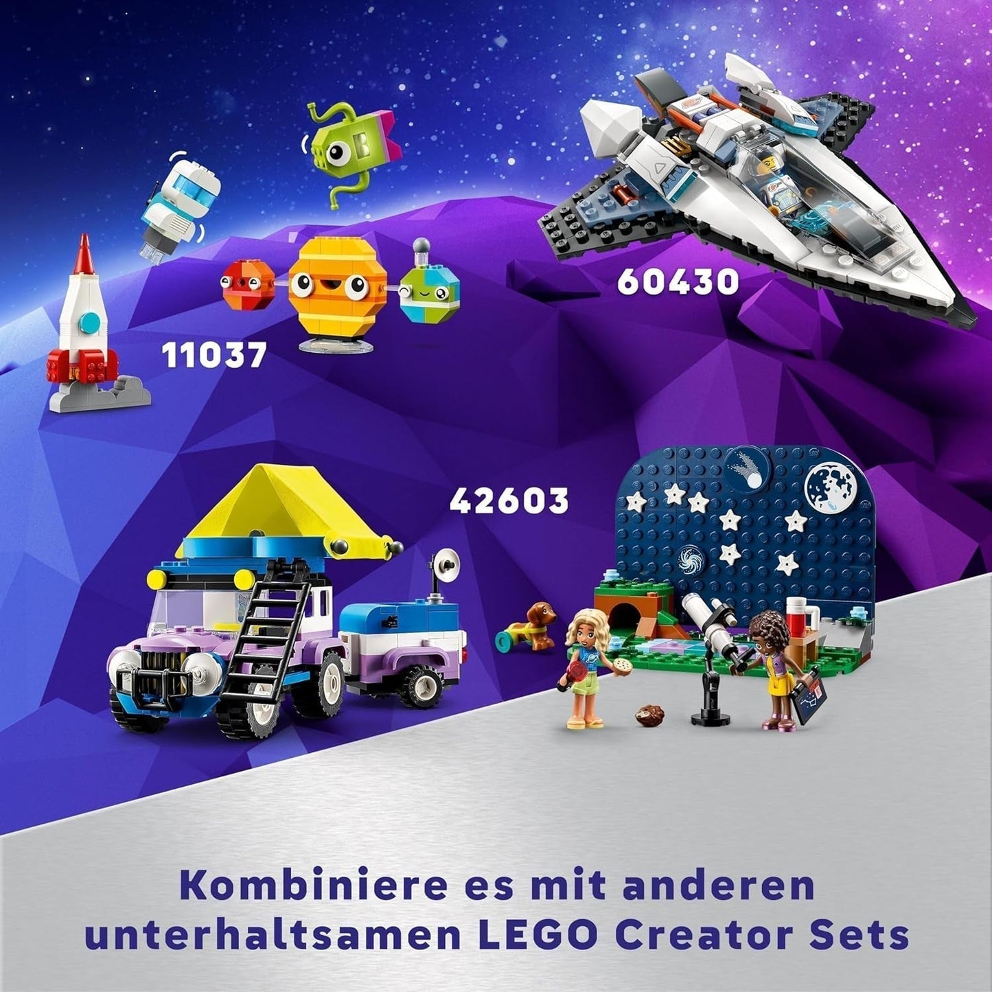 LEGO Creator 3In1 Giocattolo Astronauta Spaziale, Kit Modello di Cane e Astronave per Bambini, Decorazioni per l'Asilo, Regalo Creativo per Ragazzi e Ragazze di 9 Anni 31152 Set di Costruzioni Besuche den LEGO-Store