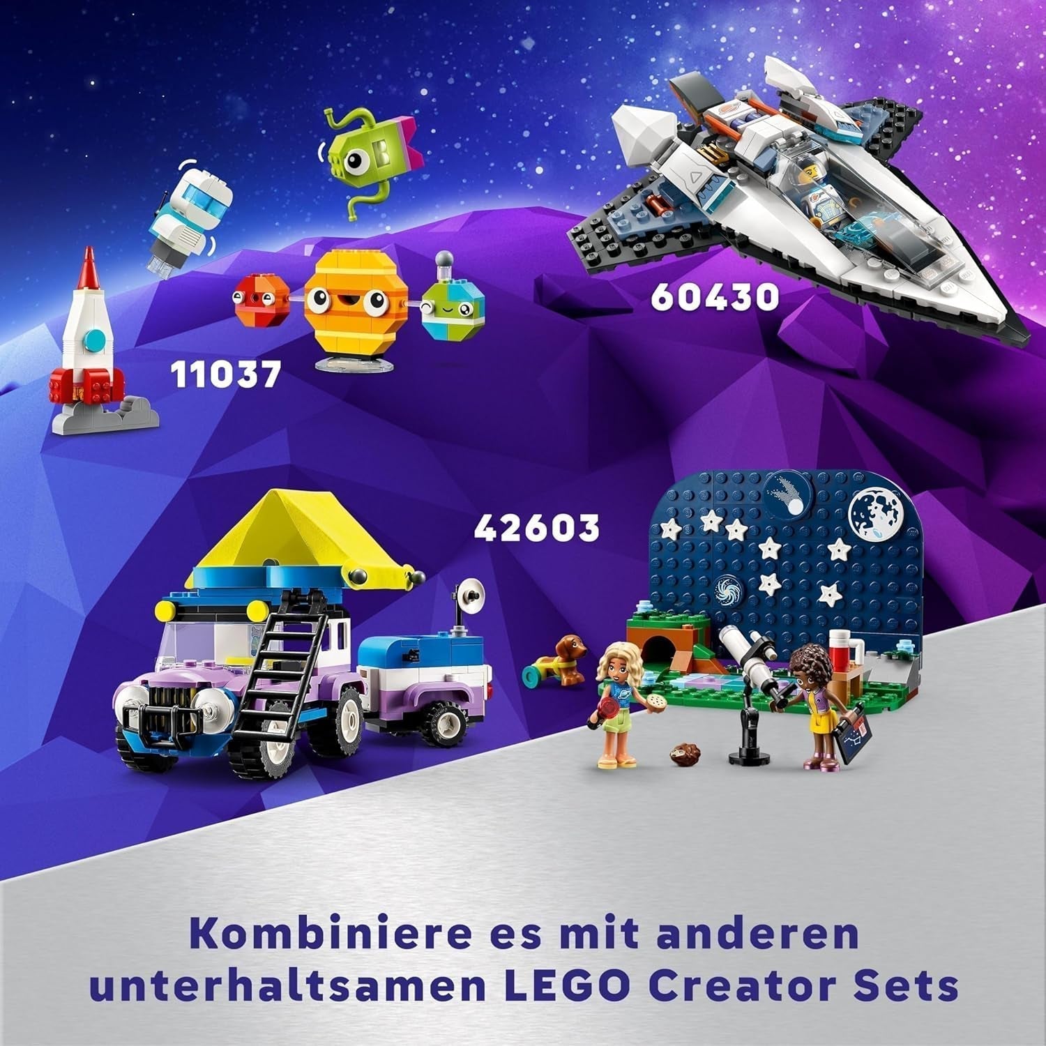 LEGO Creator 3In1 Giocattolo Astronauta Spaziale, Kit Modello di Cane e Astronave per Bambini, Decorazioni per l'Asilo, Regalo Creativo per Ragazzi e Ragazze di 9 Anni 31152 Set di Costruzioni Besuche den LEGO-Store