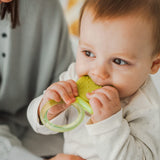 Suavinex Baby Massaggiagengive in silicone + 4 mesi di massaggiagengive blu a farfalla morbido e leggero