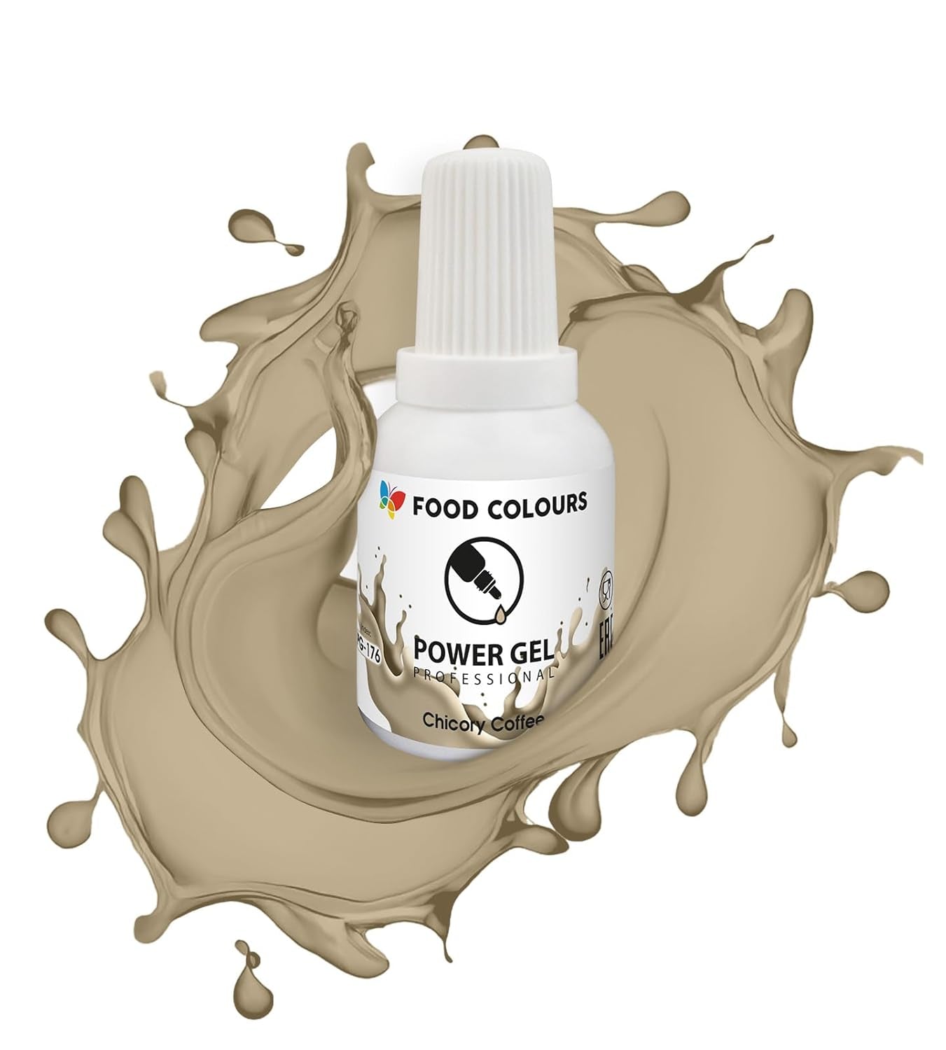 Colorante alimentare in gel, beige, color champagne, 20 g. Colorante alimentare per un'ampia gamma di applicazioni per decorare torte, crostate, creme, pan di spagna, glassa reale, macarons.