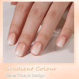 Set Unghie Finte - 240 Pezzi Unghie Corte Quadrate Modello In Gel Morbido Nude Sfumatura Bianca Colla Naturale Finta Su Unghie Finte Per Donne Fai Da Te (Nude Gradient, 240X)