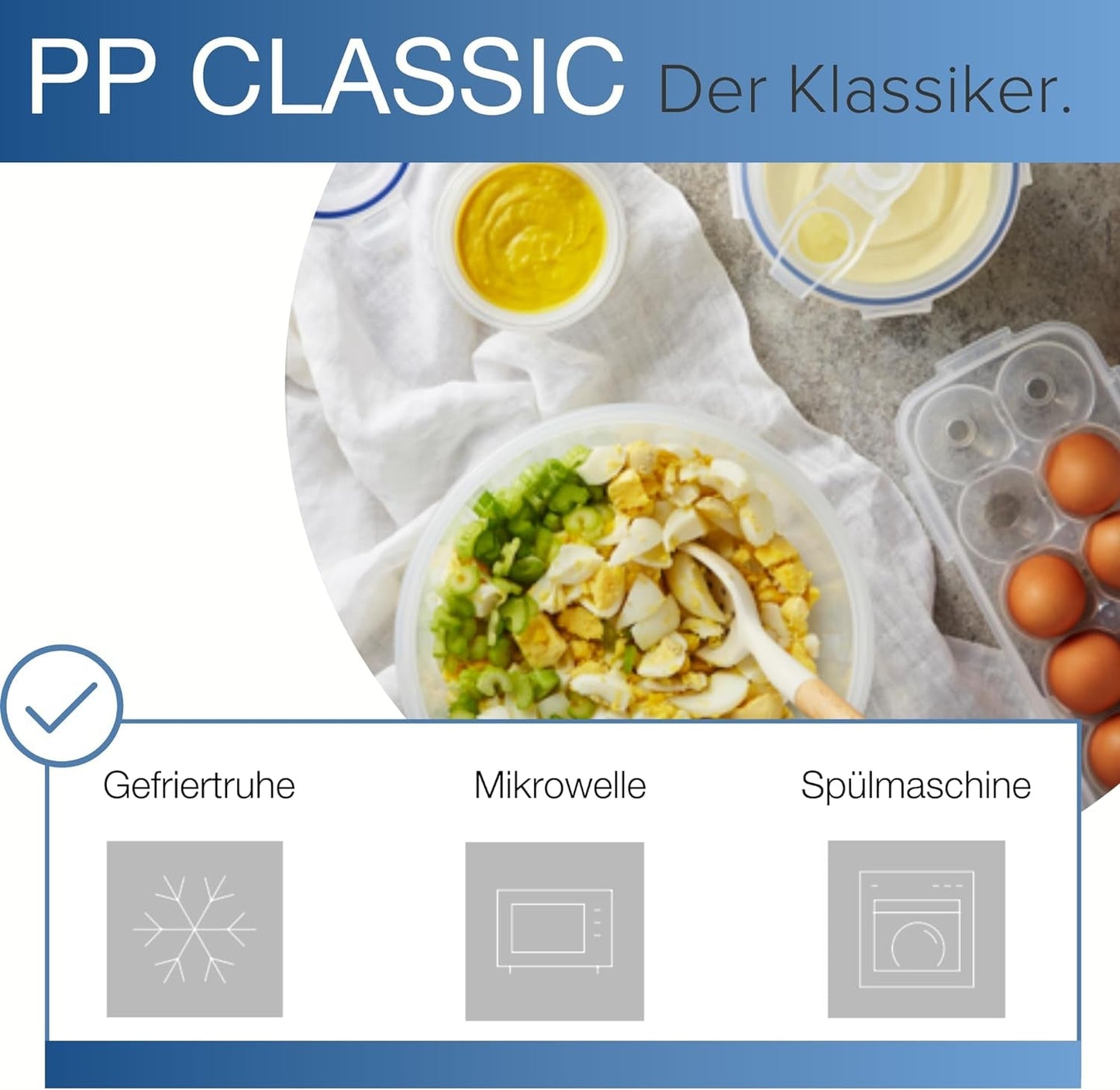 LocknLock PP Classic barattoli per la conservazione degli alimenti set 5 pezzi | 180 ml, 350 ml, 600 ml, 870 ml, 3,6 l | 100% a tenuta d'aria e acqua | senza BPA | organizer per congelatore e frigorifero | contenitori per alimenti Naty Shop lavabili in lavastoviglie e adatti al microonde