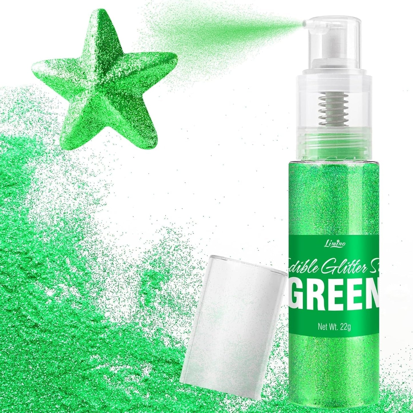 Spray commestibile glitter - Glitter commestibili 22G, polvere glitter commestibile per bevande, decorazioni per torte, macarons - Polvere glitter colorante alimentare, glitter commestibile per cocktail, muffin (Rosa)