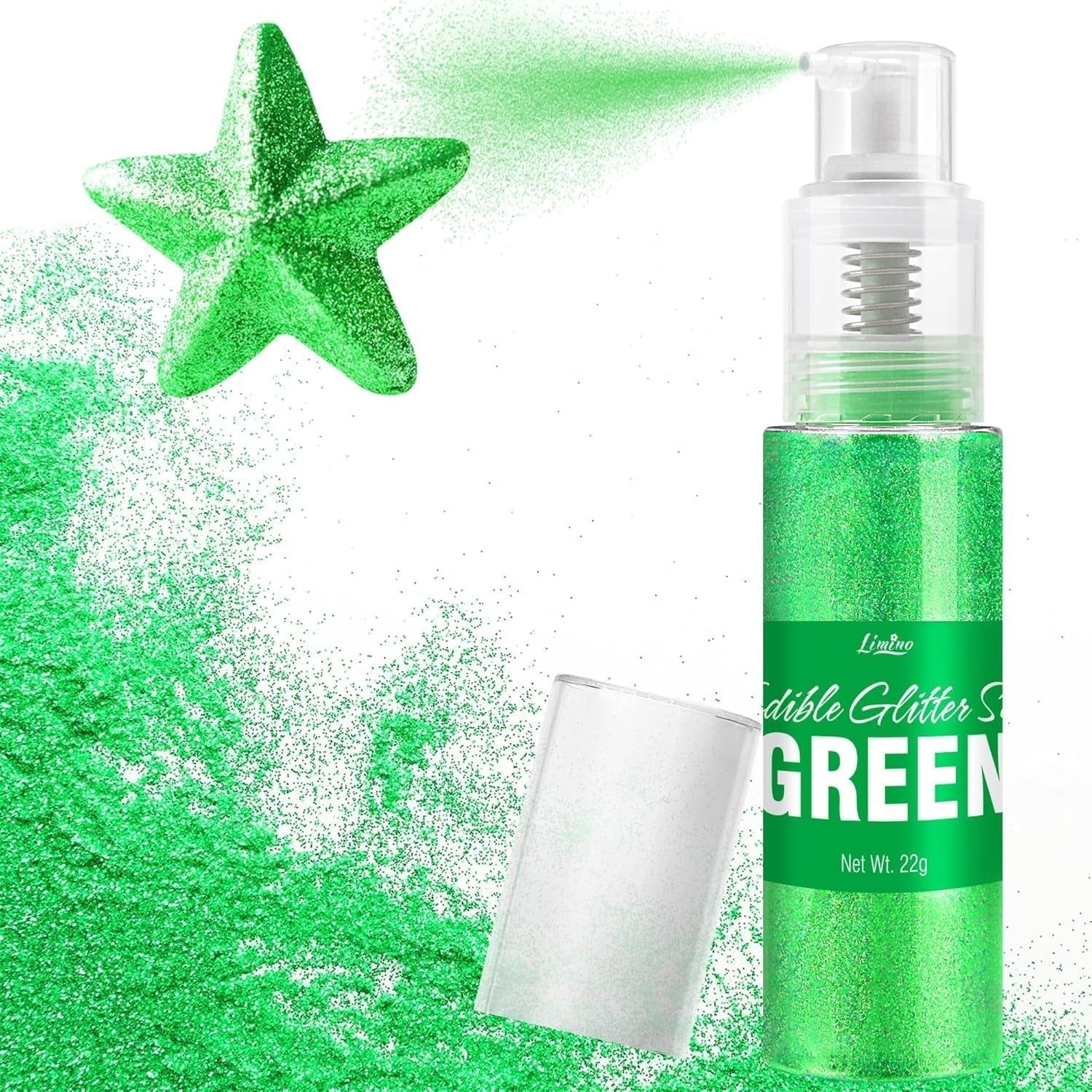 Spray commestibile glitter - Glitter commestibili 22G, polvere glitter commestibile per bevande, decorazioni per torte, macarons - Polvere glitter colorante alimentare, glitter commestibile per cocktail, muffin (Rosa)