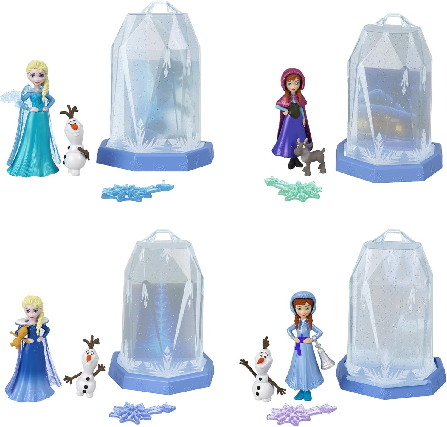 Mattel Disney Frozen Ice Reveal Squishy Ice Gel Doll e 6 sorprese, incluso il personaggio di Friends e accessori (le bambole possono variare) HRN77 Naty Shop Dolls