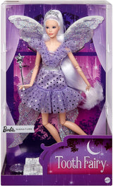 Barbie Signature Fatina dei denti, bambola da collezione con ali da fata, bacchetta magica e portamonete, regalo per bambini dai 6 anni in su, titolo predefinito JCW43 Naty Shop Dolls