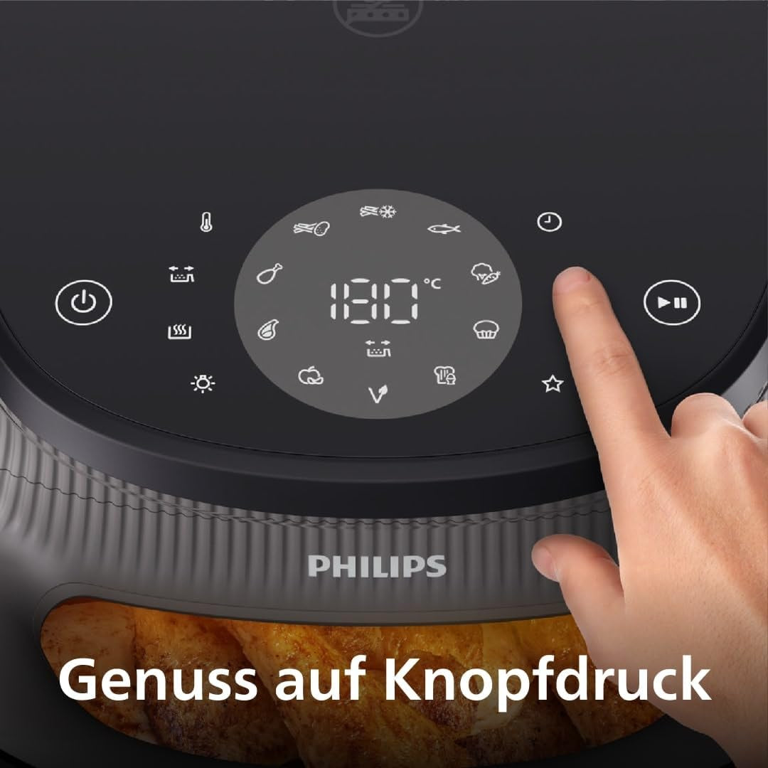 Philips Airfryer 3000 Series 6,2 L, Finestra di cottura, 16 funzioni di cottura in 1, Tecnologia Rapidair plus, Rimozione grasso, Applicazione ricette Homeid Appliances Naty Shop