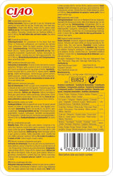 INABA Ciao Broth Cibo umido per gatti 88% di umidità e vitamina E, zuppa premium per gatti con pollo 40 g (confezione da 12), carne naturale al 100%, senza cereali, senza zucchero