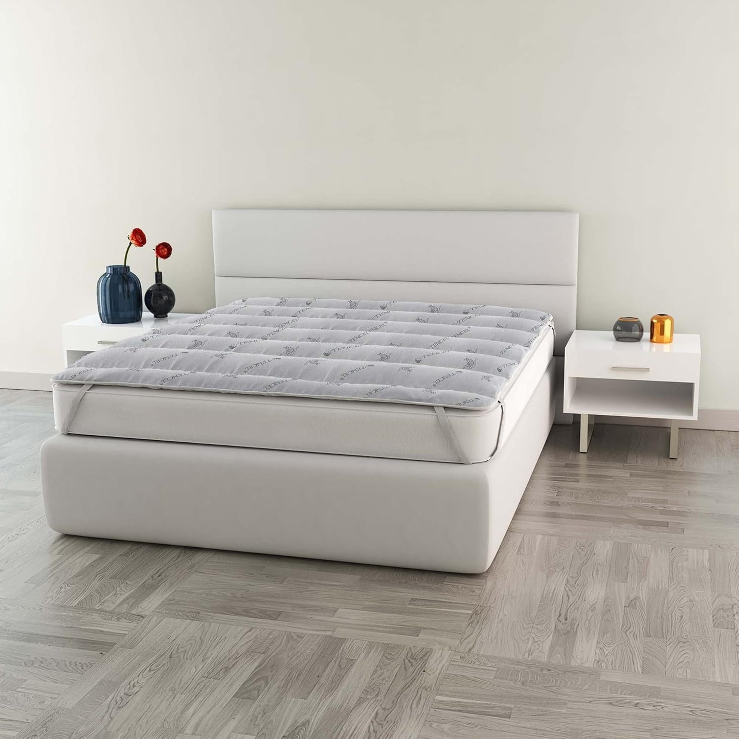 MB Home Italia, Topper, Thermocontrol, Piumini e Trapunte Matrimoniali 160X195 Cm Naty Shop Tencel Matrimoniali 160X195 Cm