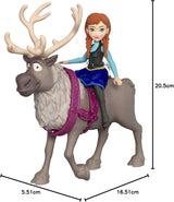 Mattel DISNEY La Regina dei Ghiacci Anna e Sven, bambola e animaletto, ispirata ai personaggi animati, arti mobili, gonna e mantello staccabili, per bambini dai 3 anni in su, HLX03 Naty Shop Dolls