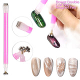 14 pezzi Nail Art Werkzeug Magnetstift DIY Magic 3D Magnet Stick Set Verwendung con Cat Eye Gel Pulver o der Nagelack - Magnetic Stift Katze Eye Pen per un ideale effetto magico Katzenaugen