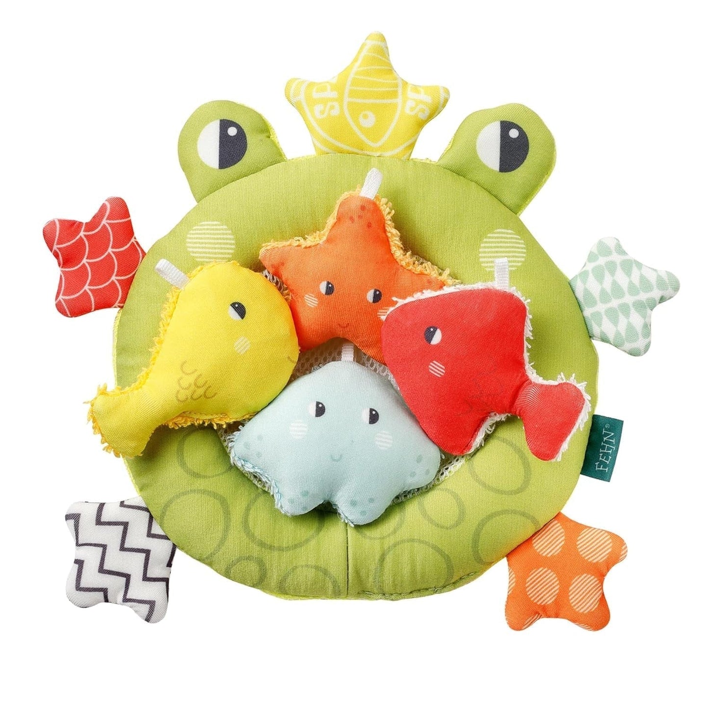 Fehn Rete da bagno a forma di rana - Giocattolo da bagnetto per vasca - Giocattolo galleggiante per l'acqua per un gioioso divertimento in bagno - Giocattolo da bagno per neonati e bambini da 0+ mesi Bebe Naty Shop Toys Titolo predefinito