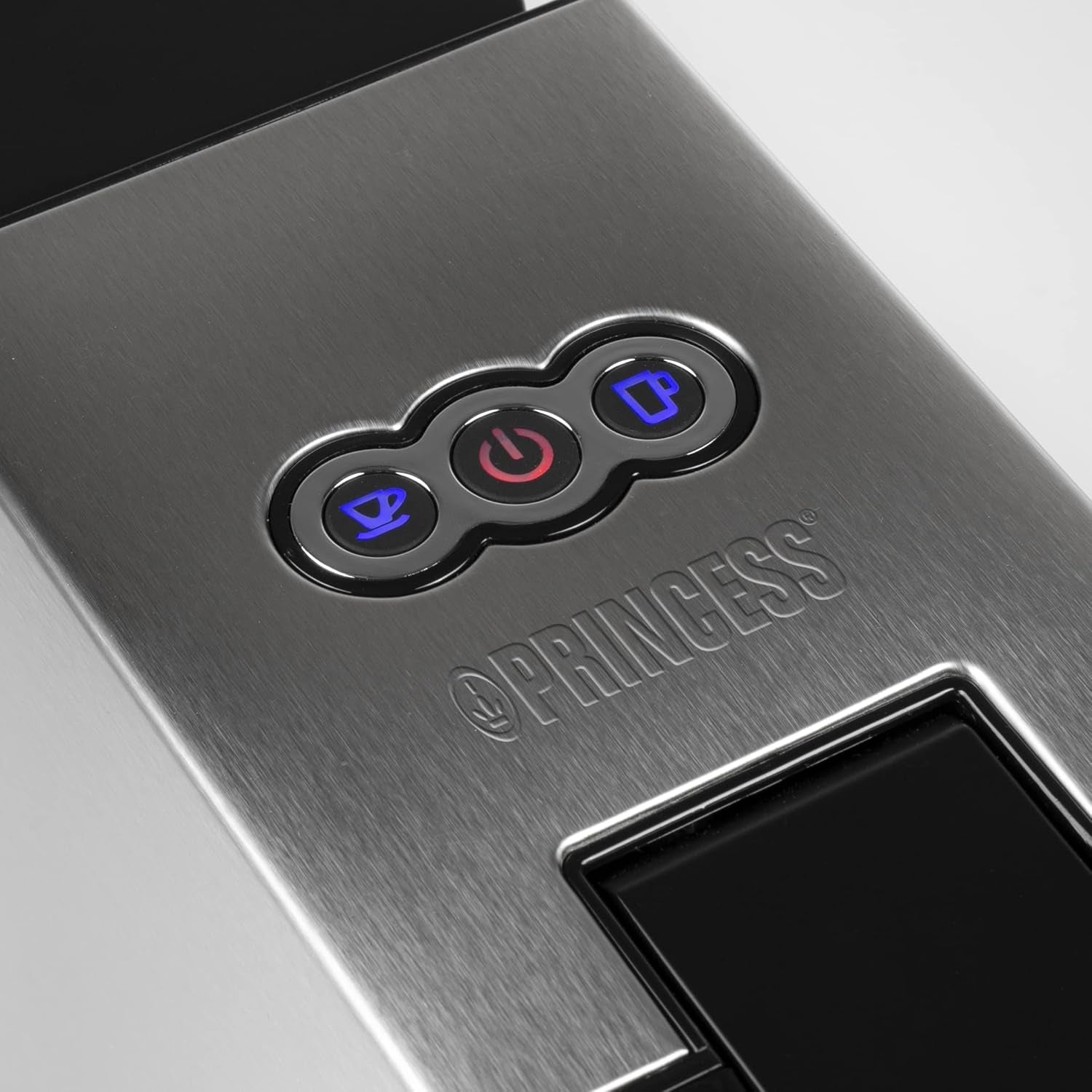Macchina per caffè espresso multicapsula Princess 5 in 1 - Compatibile con Nespresso, Dolce Gusto, Lavazza a Modo Mio e cialde ESE, Capacità 0,8 L, 1450 W, Argento, Nero