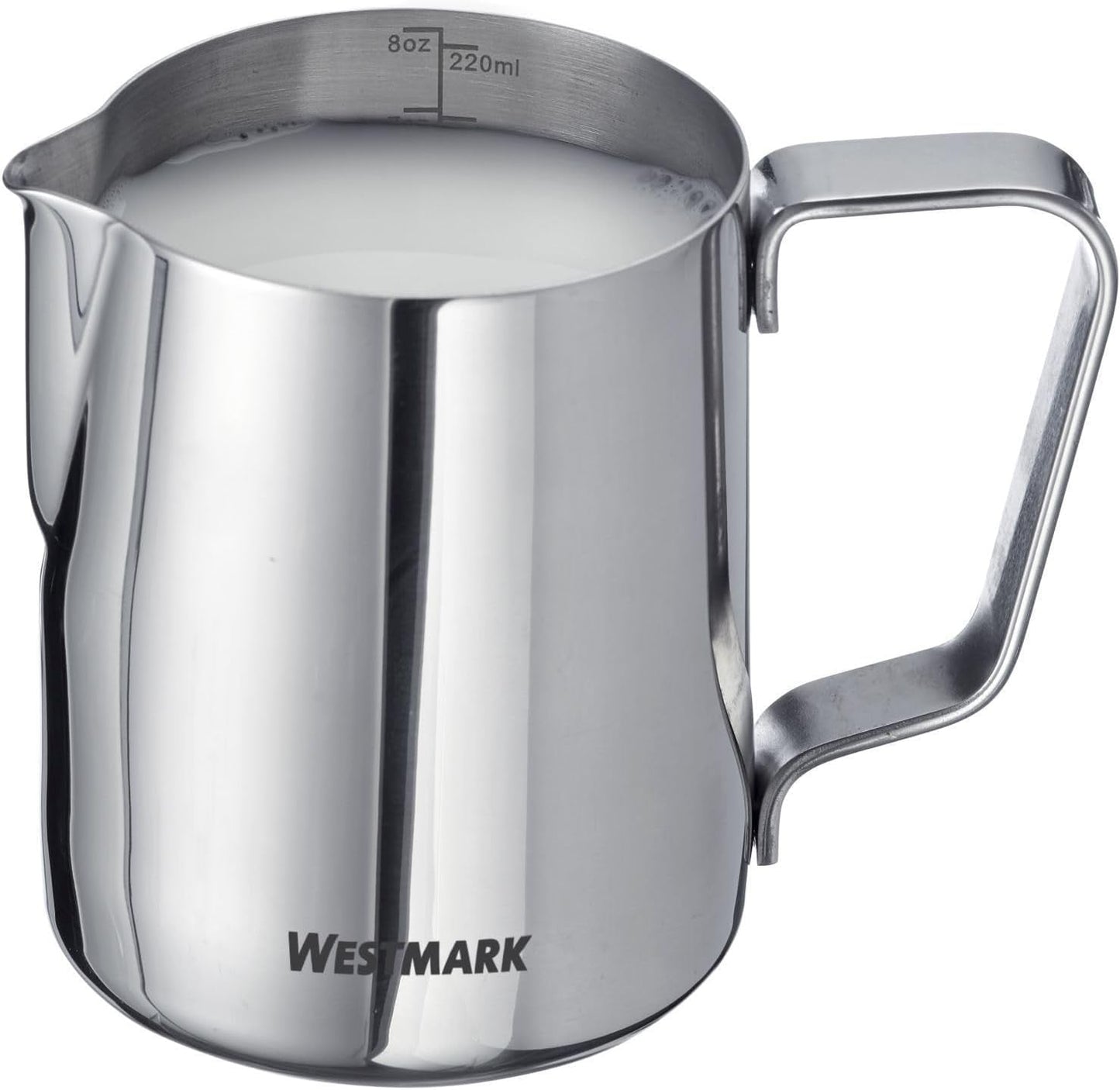 Caraffa per latte Westmark Brasilia da 200 ml - ideale per crema di caffè, latte, miele e altri additivi per caffè e tè, accessorio barista - acciaio inossidabile