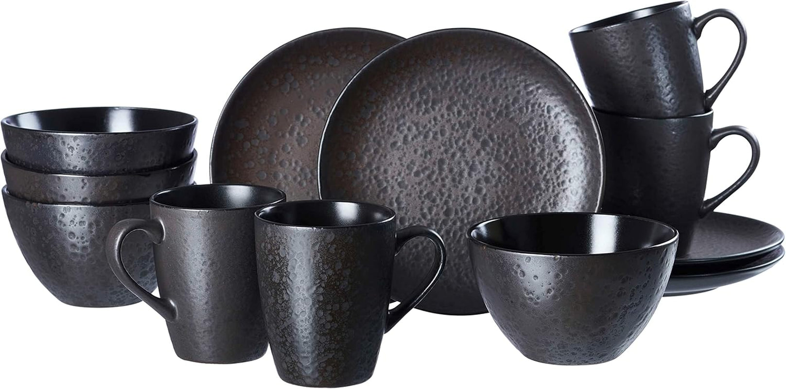 Ritzenhoff & Breker Kitwe Set da colazione, 12 pezzi, nero