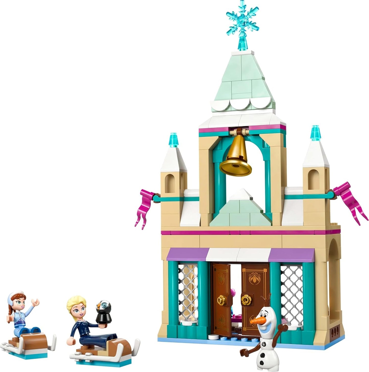 LEGO® Disney Frozen: Castello di Arendelle, principessa giocattolo con mini bambole ELSA, Anna e Olaf e un pinguino, set da gioco fantasy, regalo per bambine di 5 anni 43265 Set da costruzione Besuche den LEGO-Store