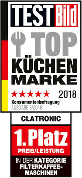 Macchina per caffè espresso Clatronic® | Macchina per caffè espresso automatica per 12-14 tazze (circa 1,5 litri) | Macchina per caffè espresso con filtro e sistema antigoccia | 900 W | Espressore KA 3473 Nero