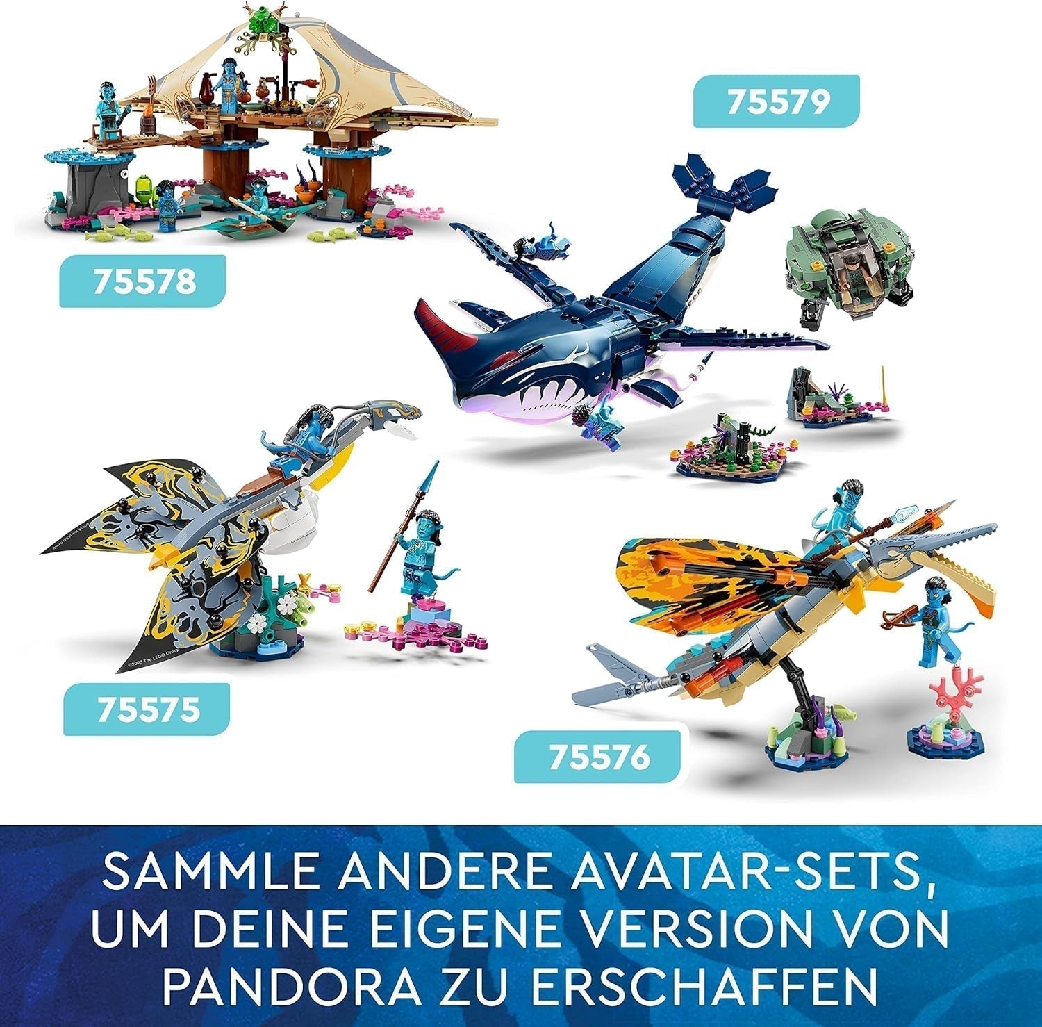 LEGO Avatar La scoperta di Ilu Percorso acquatico Giocattolo costruibile con figura subacquea Collezione Pandora Set per bambini e appassionati di cinema da 8 anni in su 75575 Set da costruzione Besuche den LEGO-Store