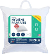 Bleu Câlin Set 2 cuscini rettangolari antiacaro e antibatterici, soffice comfort, T 60X60 Cm, 100% cotone, assortimento igiene perfetta Naty Shop cuscini standard