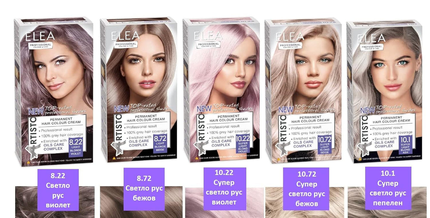 Tintura permanente per capelli Professional Artisto, № 12.0, biondo ultra brillante, 120 ml, risultato professionale, copertura dei capelli bianchi al 100% Tinture per capelli Naty Shop
