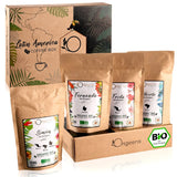 ORIGEENS Bio Kaffeebohnen Probierset 1kg | Premium Bio Arabica Kaffee Ganze Bohnen Set 4x250g | Röstung tradizionale | Kaffee Geschenkset