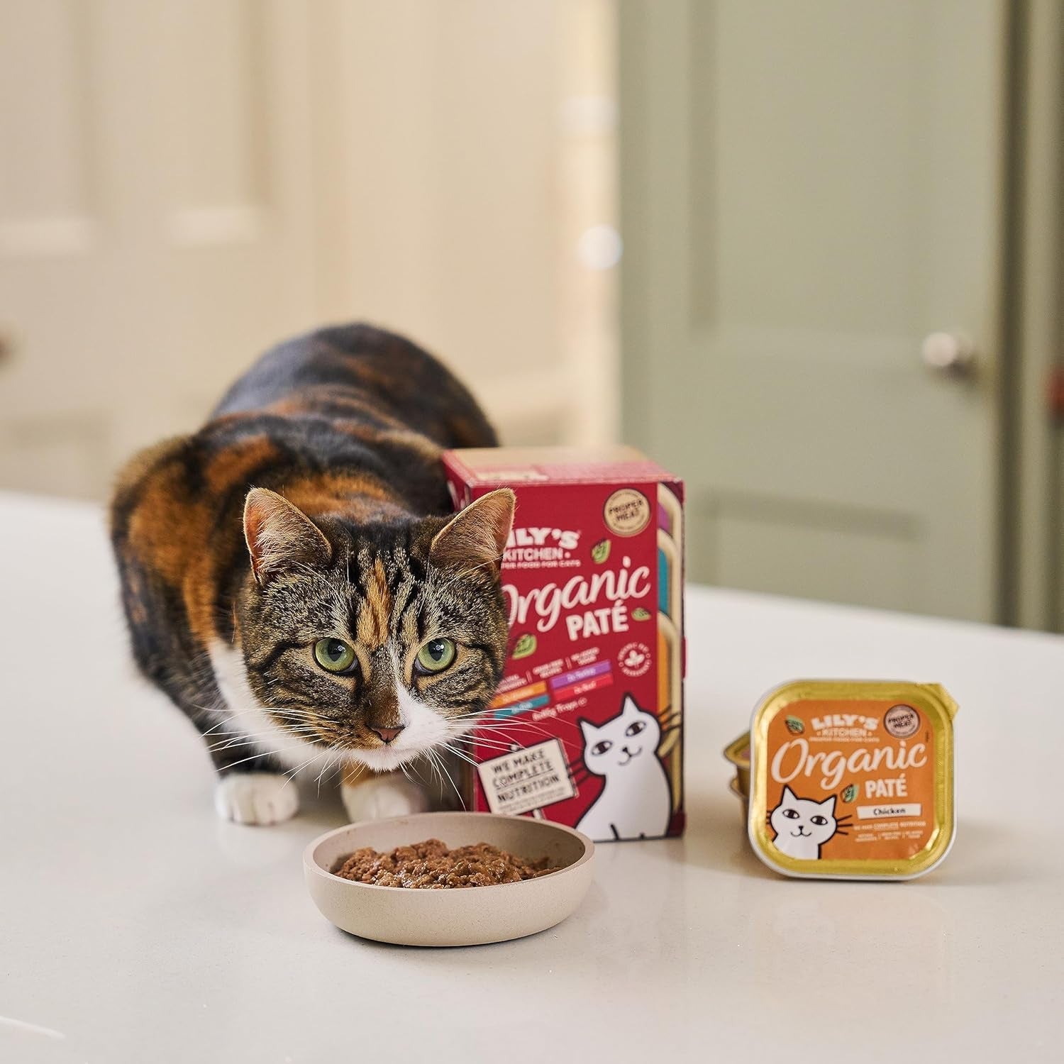 Lily's Kitchen Cibo umido per gatti adulti con ingredienti naturali, confezione multivassoio, senza cereali biologici, 4 x (8 x 85 g)