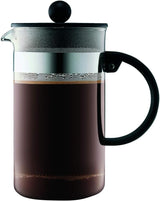 Caffettiera Bodum 1582-01 bistroNOUVEAU (sistema French Press, lavabile in lavastoviglie), 1,5 litri, nera
