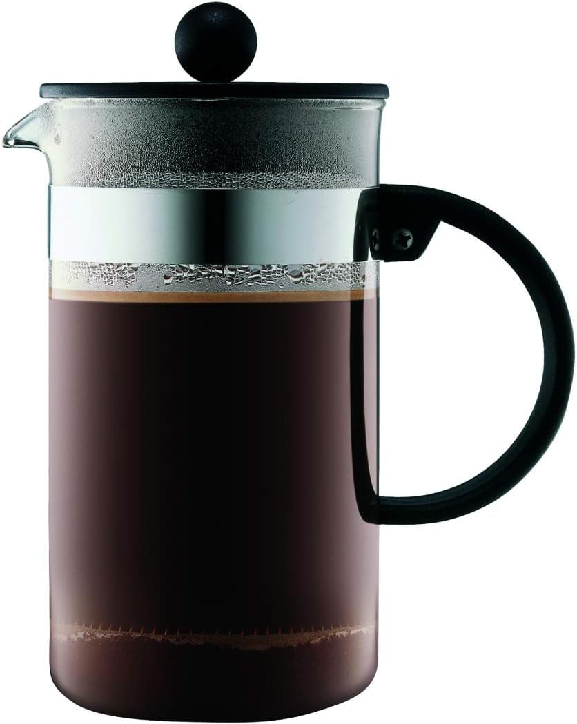 Caffettiera Bodum 1582-01 bistroNOUVEAU (sistema French Press, lavabile in lavastoviglie), 1,5 litri, nera