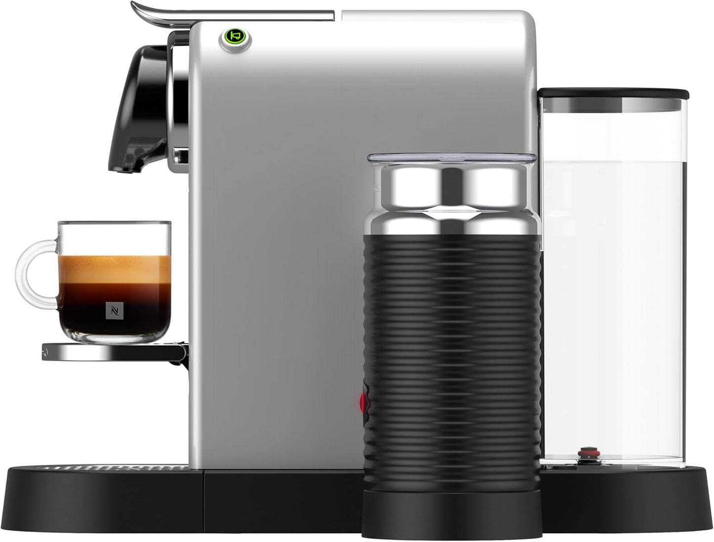 Macchina per caffè espresso con capsule Nespresso XN761B Citiz&Milk | Modalità standby automatica | 1260 watt | Capacità serbatoio acqua: 1 l | Pressione della pompa: 19 bar | Argento