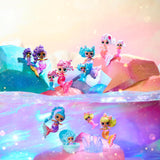 LOL Sorpresa! Sirene Makeover Magic Tots - Vero lucidalabbra per te e la tua bambola per realizzare, mescolare e creare trucchi, Divertente gioco con l'acqua, 6 bambole da collezionare - Dai 4 anni in su