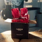 CARROUX Espresso, Bohnen ganze (6x 500 g). Per Siebträger u. Kaffee-Volllautomaten. Frisch geröstete Kaffeebohnen der Privat-Rösterei aus Hamburg