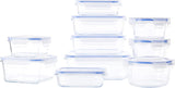 Amazon Basics Contenitori per alimenti in vetro con coperchio Confezione da 20 (10 contenitori + 10 coperchi) Scatole per alimenti trasparenti blu senza BPA Naty Shop 20 singoli