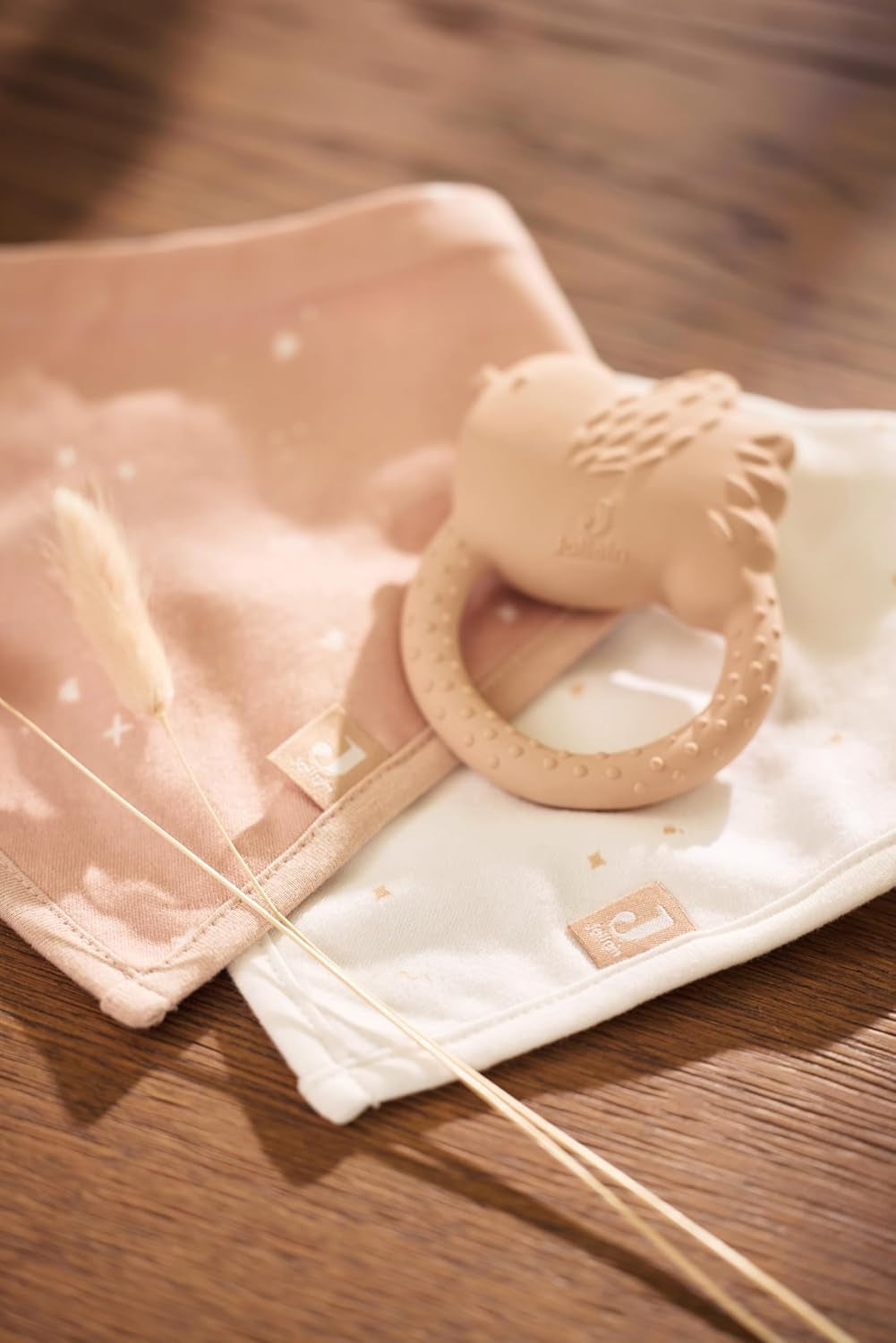 Jollein Massaggiagengive in Gomma Naturale - Bellissimi Uccelli - Massaggiagengive per Bambini - Ausilio per la Dentizione - Innocuo e Senza BPA - Giocattolo per Bambini
