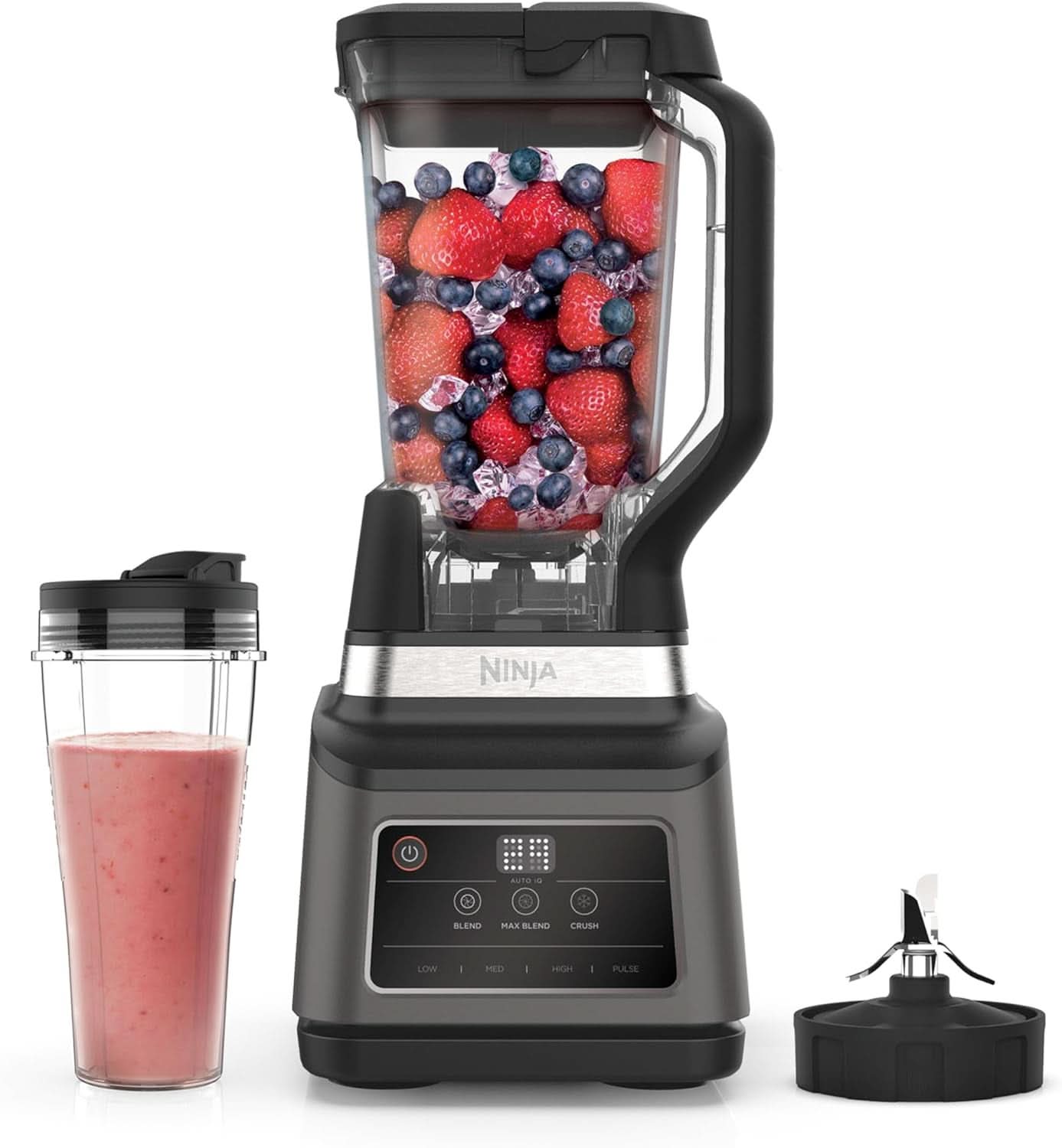 Robot da cucina Tecnologia Auto-IQ Ninja BN650EU, 850 W, 2,1 L, Nero Naty Shop Mixer 2 in 1