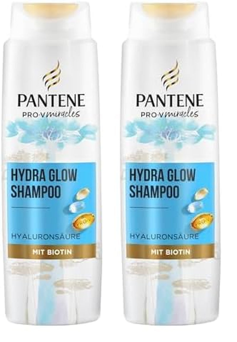 Pantene Pro-V Hydra Glow Shampoo idratante con biotina per capelli secchi e danneggiati Pantene Doccia e bagno 2 x 250 ml