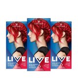 Confezione da 3 tinture per capelli rosso ultra brillante o rosso pastello. Colore semipermanente che dura fino a 15 lavaggi - 092 Pillar Box Red Naty Shop Pillar Box Confezione da 3 tinture per capelli rosse (confezione da 1)