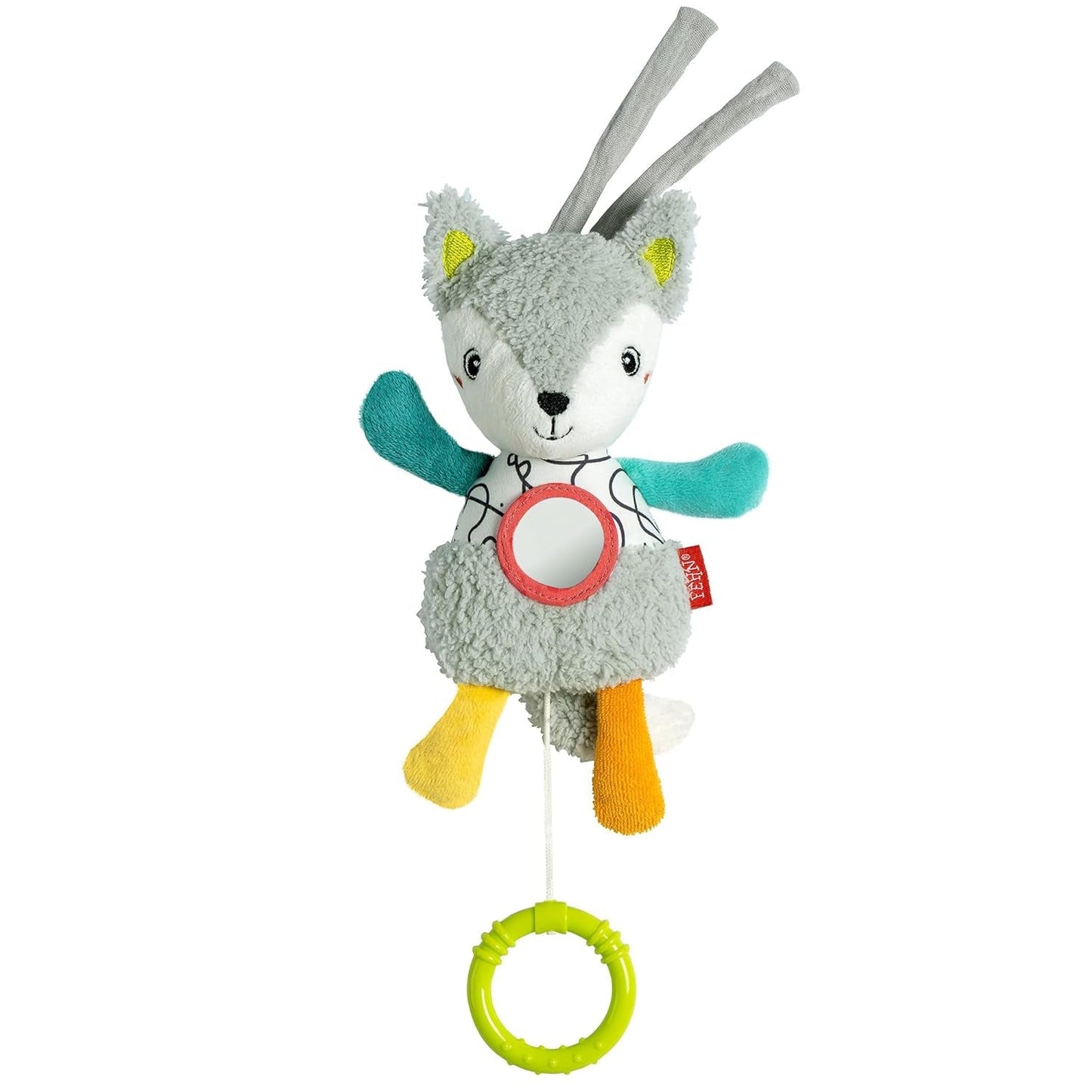 Carillon Fehn pecora per addormentare il bambino - peluche con attacco - canzone per addormentare "la ninna nanna di Brahms" - giocattolo per bambini da viaggio e a casa - giocattoli musicali per neonati e bambini Bebe Toys Naty Shop Fox