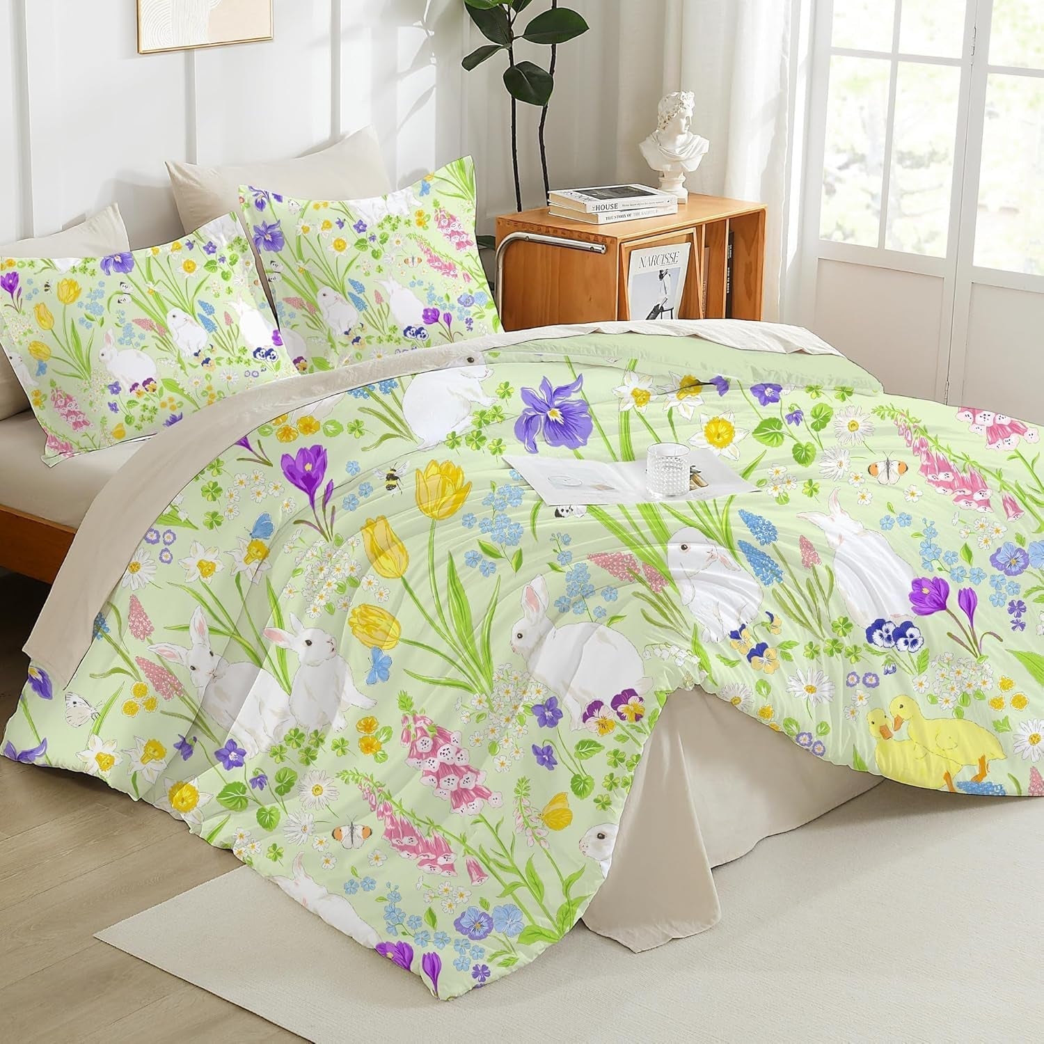 Biancheria letto per bambini varie misure e vari personaggi animati Biancheria letto - bambini Naty Shop Coniglio 100X135Cm+40X60Cm
