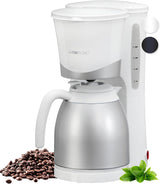Caffettiera Clatronic® con thermos | per 8-10 tazze di caffè | senza perdita di temperatura | caffettiera con filtro | 1 litro | Espresso | Caffettiera a filtro con thermos | KA 3327 nero
